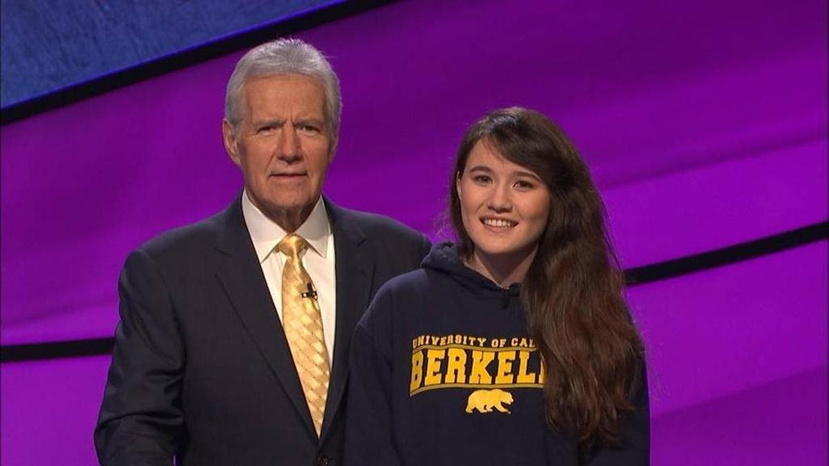 Niki Peters with “Jeopardy!” host Alex Trebek