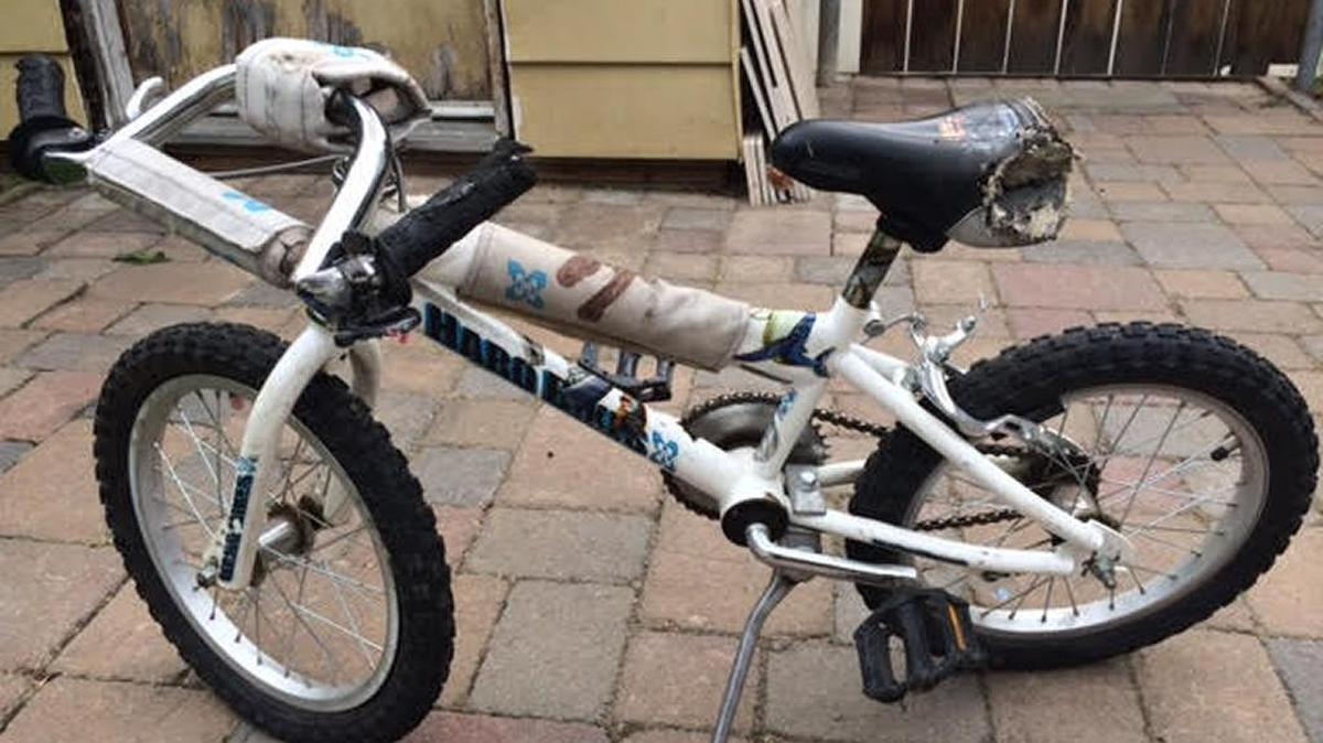 Max Wyatt’s bike, which he was riding while struck last September.