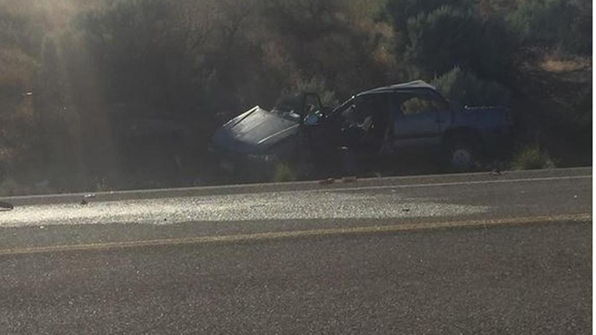 This Honda reportedly crossed the center line on Idaho 16 south of Emmett and collided with a Jeep. One person died in the Friday evening crash.