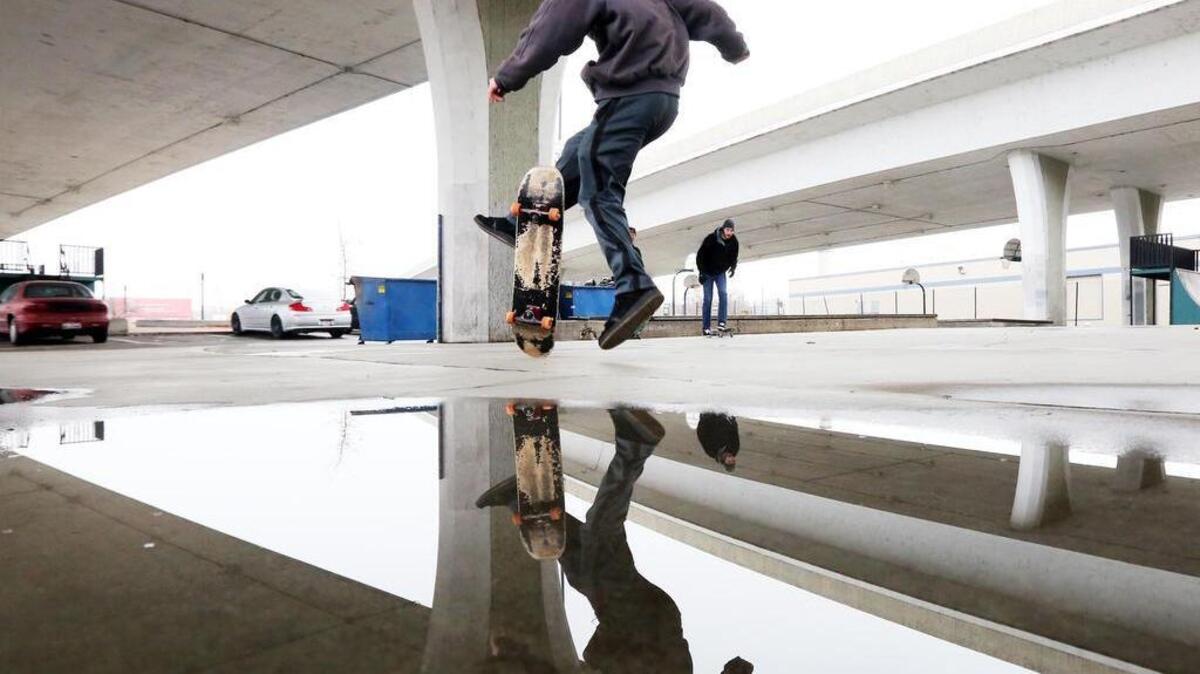 A skateboarder at Boise’s Rhodes Park in 2014. The 16th Street park is currently closed for extensive renovations and improvements.