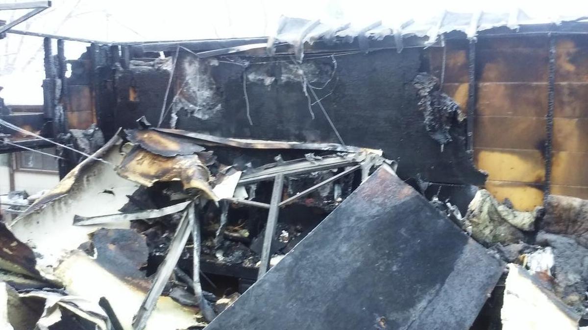 A fire gutted a home in Southeast Boise on Monday morning.