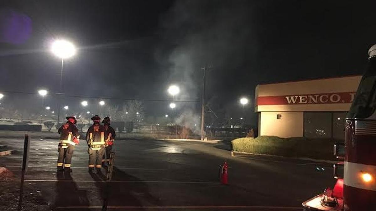 Firefighters responded to the scene near Cole Road and Emerald late Tuesday night after arcing power lines prompted closure of Cole in both directions. Boise police were in the Towne Square Mall parking lot to keep drivers away.