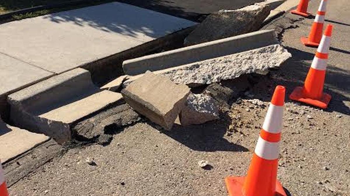 This curb on Alto Via Court popped out in April, ACHD reports.