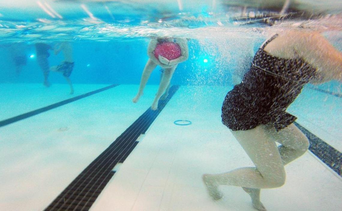 Seventh-graders from West Middle School have a field day at the Treasure Valley Family YMCA in 2017. The Treasure Valley reports laying off 43 workers at its flagship gym at 1177 W. State St., Boise.