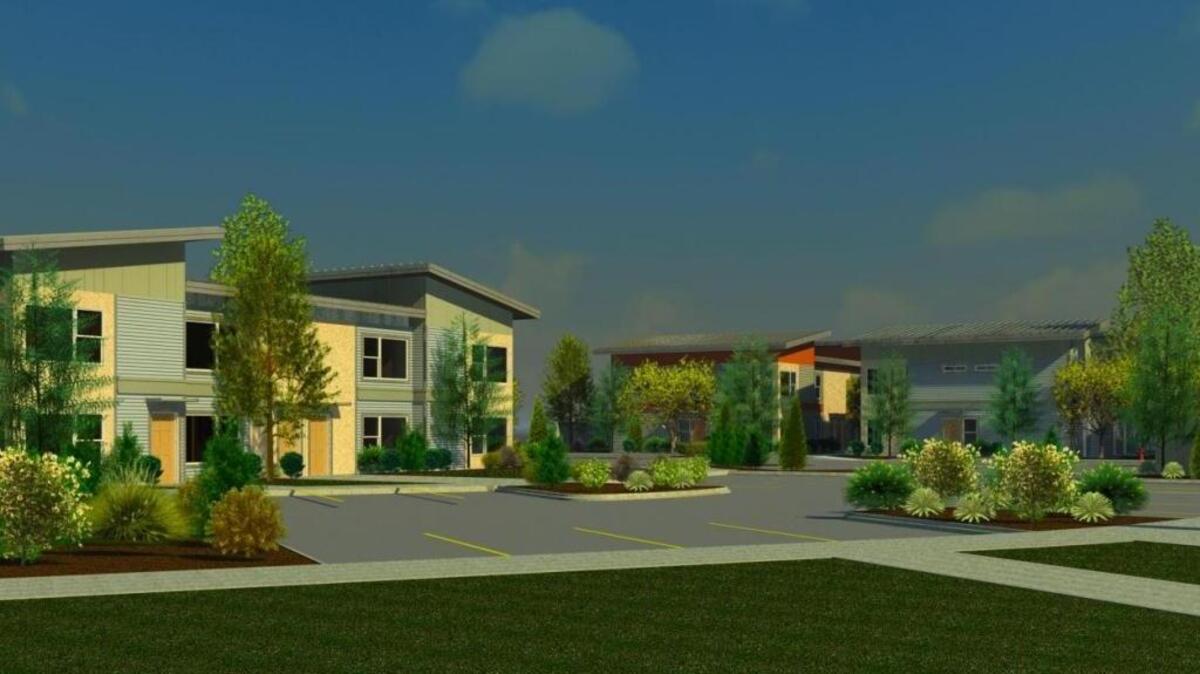 Rendering of part of developer Scott Noriyuki’s planned 28-townhome project in Northwest Boise.