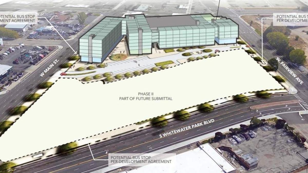 This rendering shows what LocalConstruct’s apartment-focused project in Boise’s West End would look like from the west.