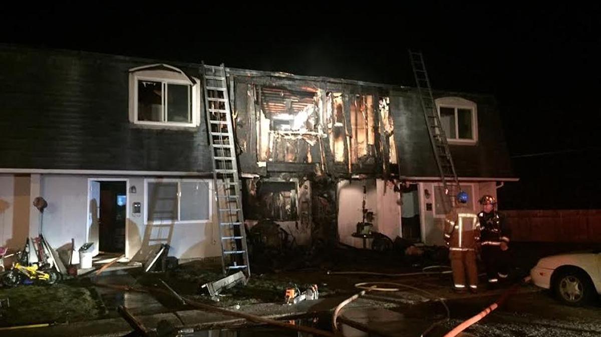 This fourplex was declared a total loss by the Boise Fire Department after a two-alarm fire Tuesday evening.