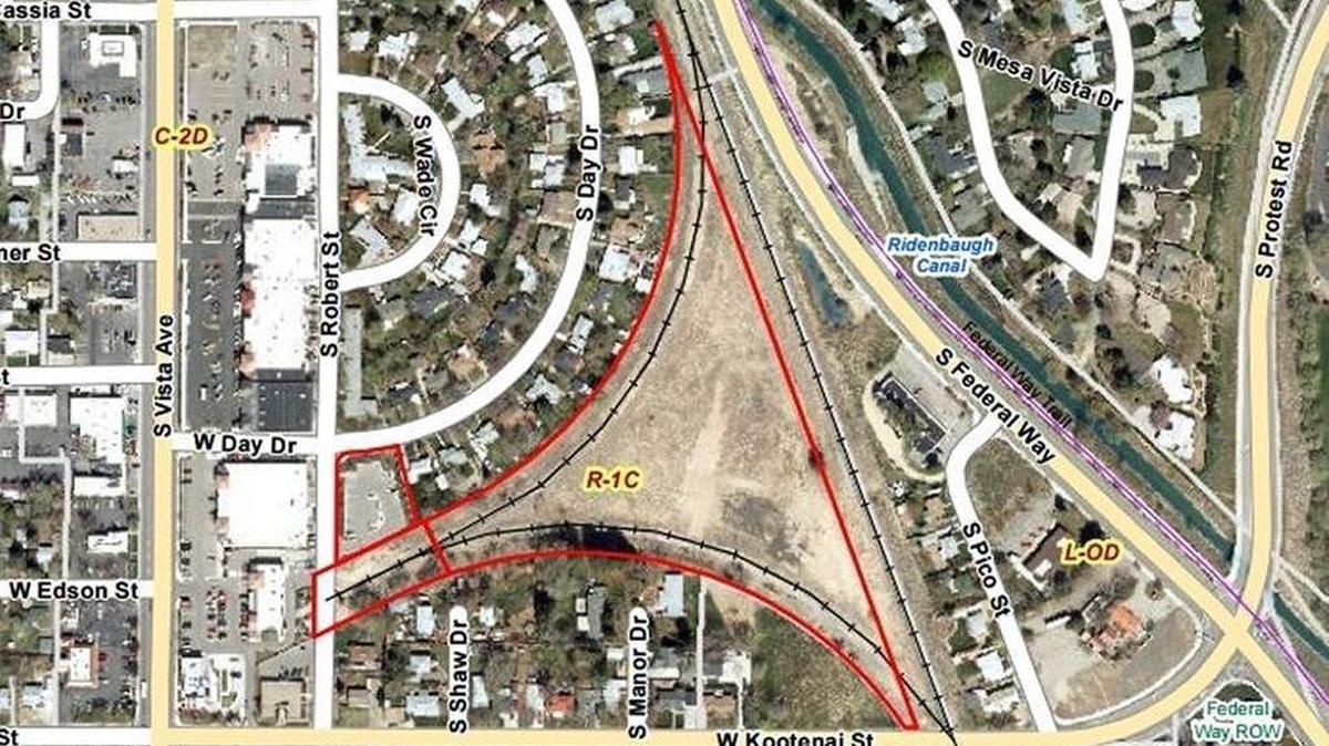 Access to a planned 91-unit apartment project in the Depot Bench neighborhood would be at Roberts Street on the west side and Kootenai Street on the south