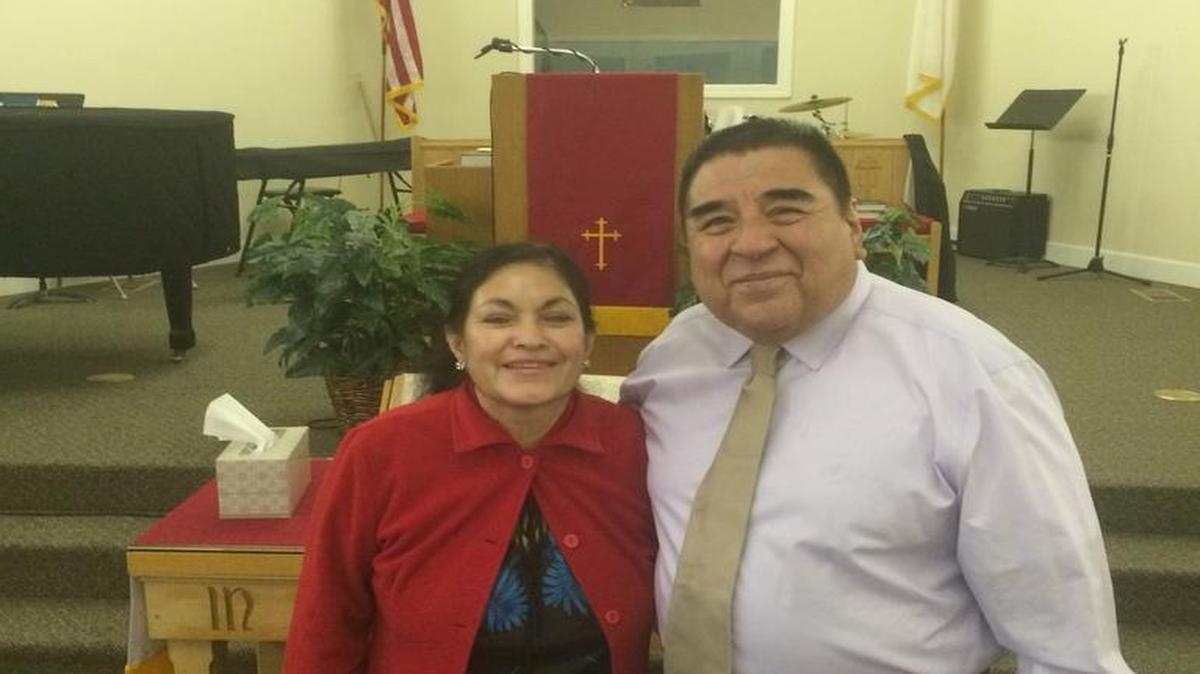 Pastor Amado Perez is pictured here with his wife, Irma.