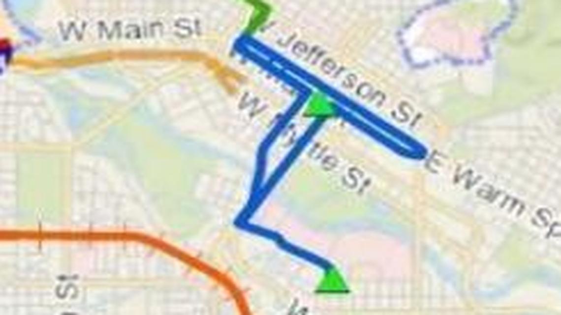 This map shows how a Downtown circulator would fit into Boise’s broader transportation system.