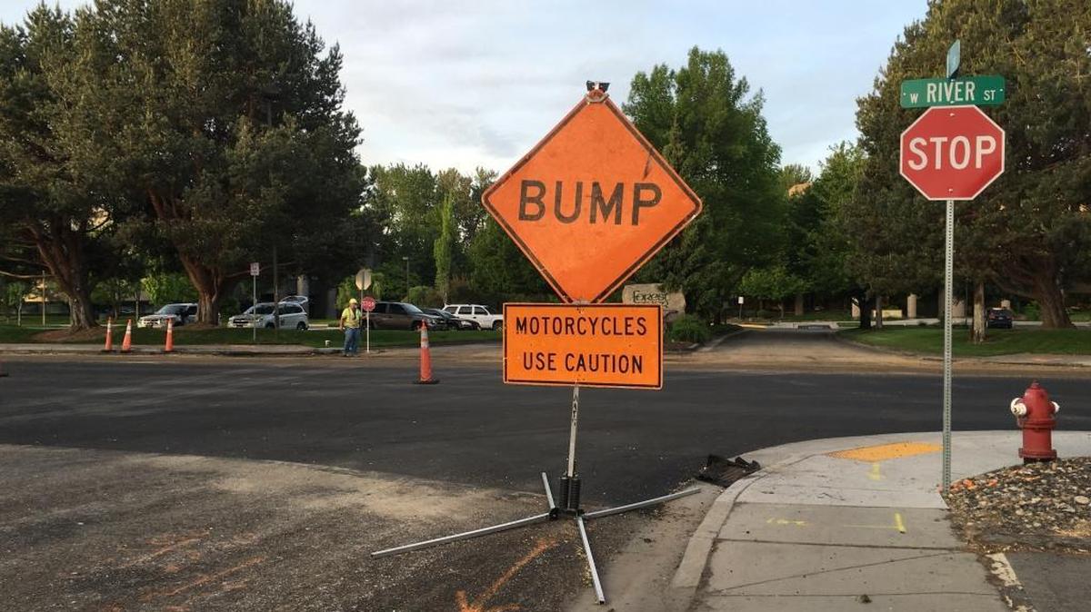 11th and River streets in Boise, near where police say a bicycle and a concrete truck collided early Thursday.