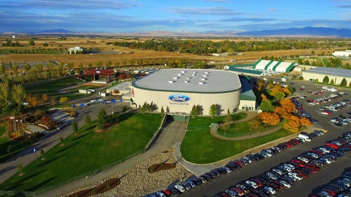 The Ford Idaho Center, which includes the Idaho Horse Park (upper right, behind the arena), is one of the most popular venues in Idaho for concerts, rodeos, sports tournaments and other events. It will be hosting a slew of high school graduation ceremonies this spring.