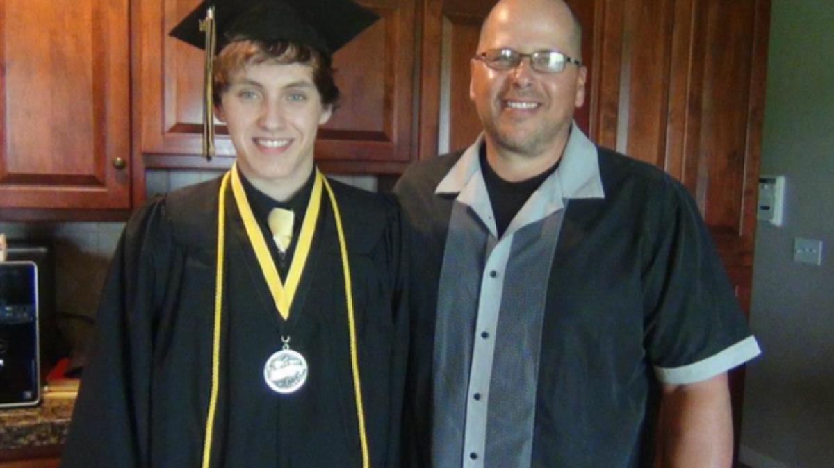 Peter “PJ” Francois with his father.