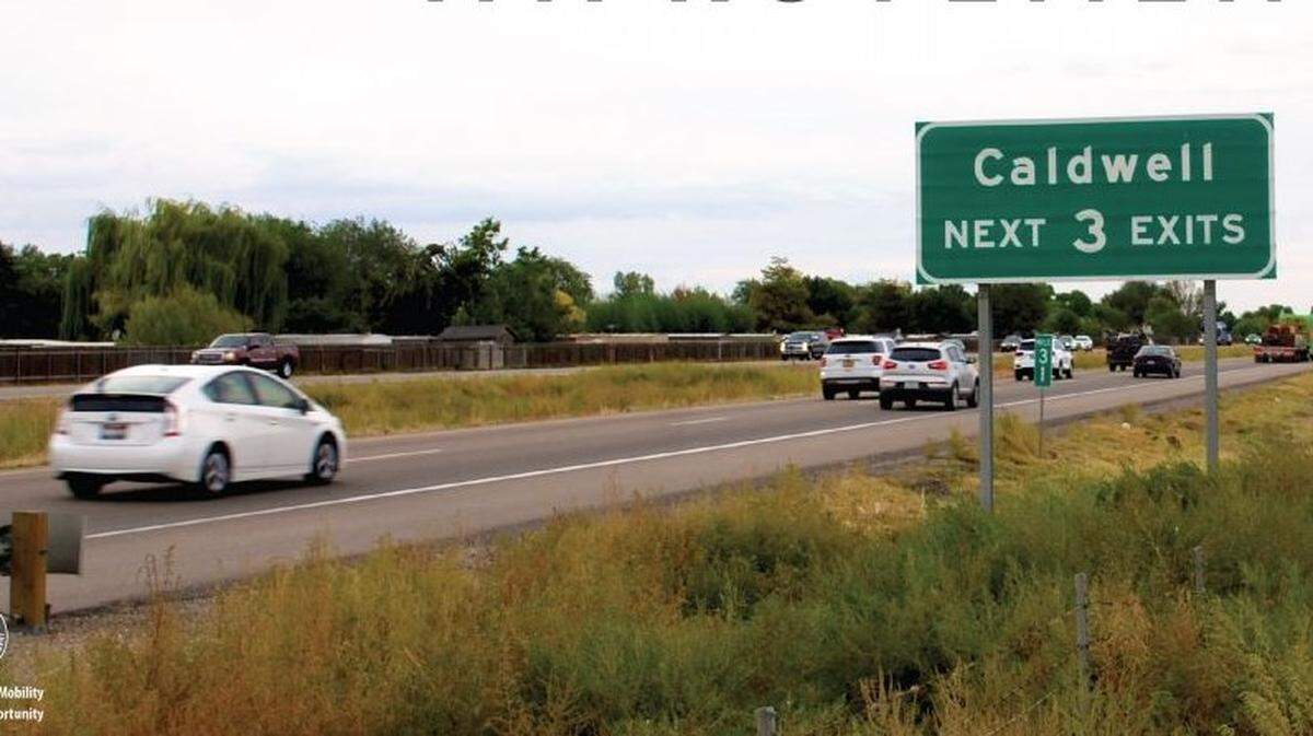 Interstate 84 on the west side of Nampa. The Idaho Transportation Department plans to widen the freeway to three lanes each way from two, between Karcher Road in Nampa and Franklin Road in Caldwell, starting in spring 2021 and continuing through late 2022 or early 2023.