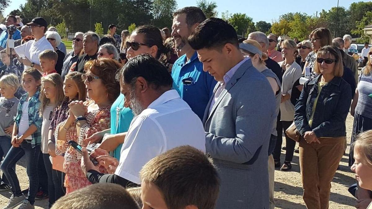 Parishioners gathered to celebrate the groundbreaking for an event center and school at St. Paul’s Catholic Church in Nampa.