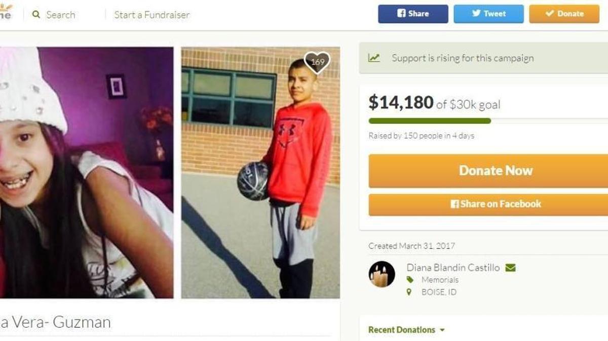 A GoFundMe account for the Vera-Guzman family had raised $14,000 by Wednesday afternoon.