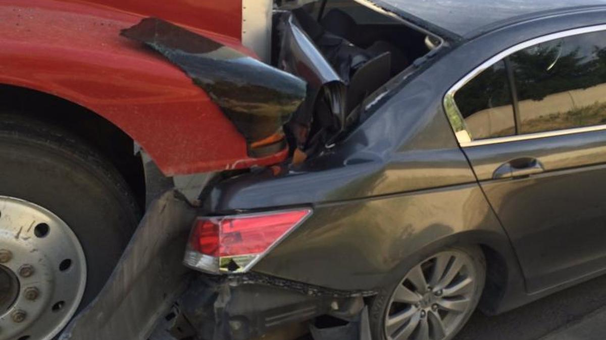 No injuries were reported in the crash.