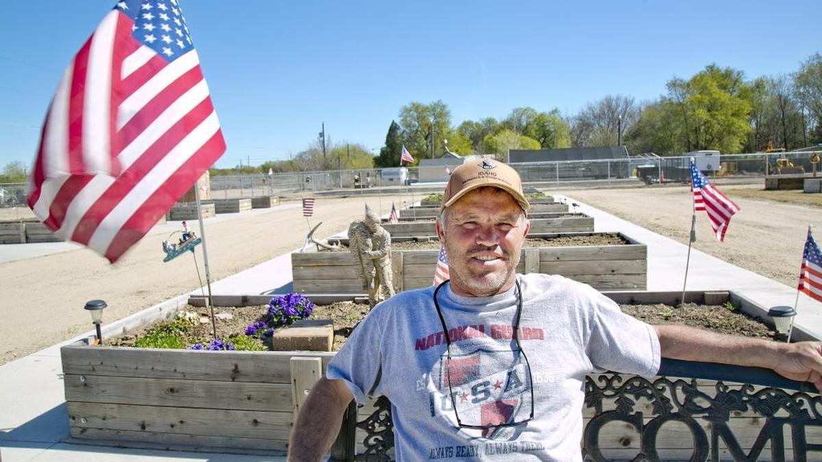 Idaho Veterans Garden project manager Dan Pugmire was distressed to find someone broke into the Idaho Veterans Garden and stole his truck early Wednesday morning.