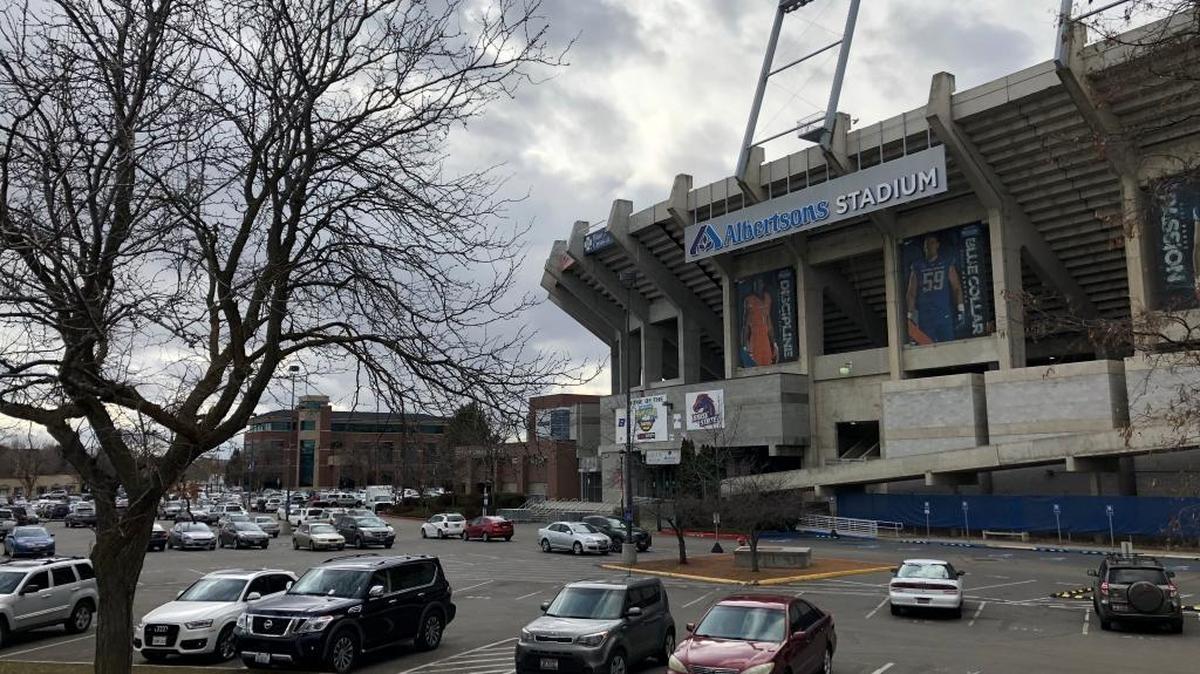 A person reported being robbed at knifepoint in a Boise State University parking lot Thursday night.