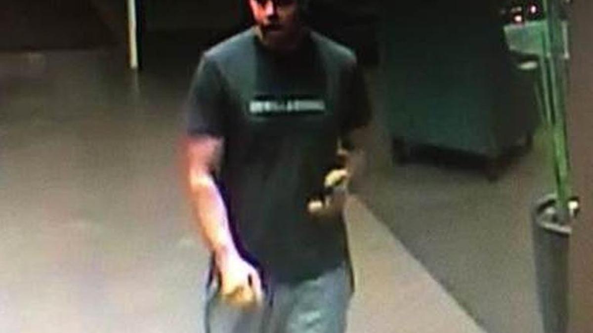 This security camera footage shows the suspect in an attempted burglary of a Meridian La Quinta Inn.