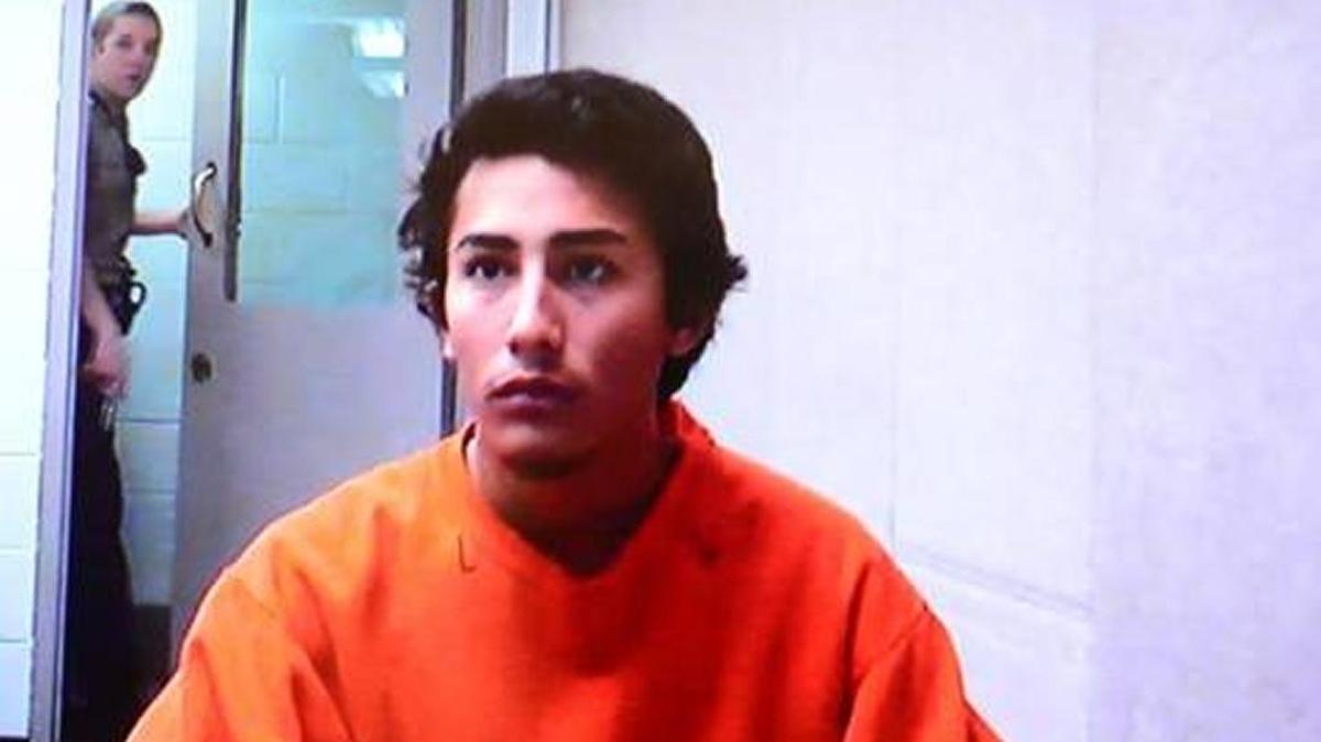 David Provencio listens as a judge talks during a video arraignment earlier this month from the Ada County Jail.