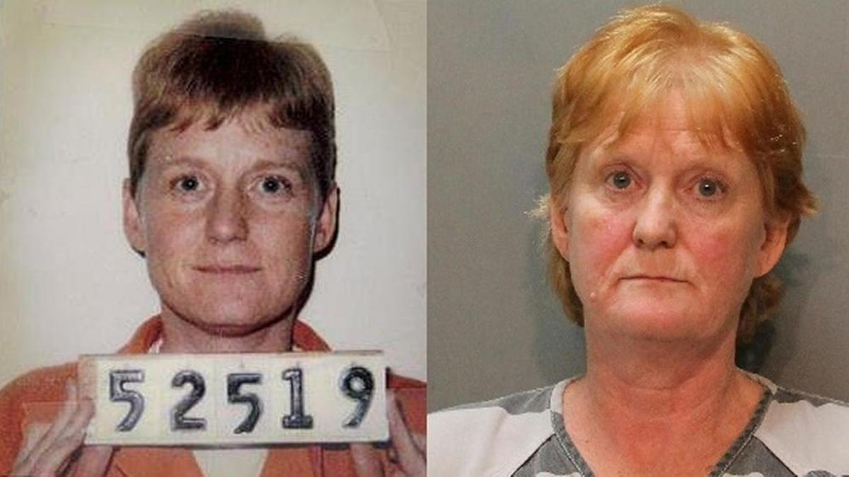 Rhonda Blake’s 1998 mug shot, left, beside her 2017 mug shot. Blake walked away from a Department of Correction work site in 1998 and was arrested in South Dakota last week.