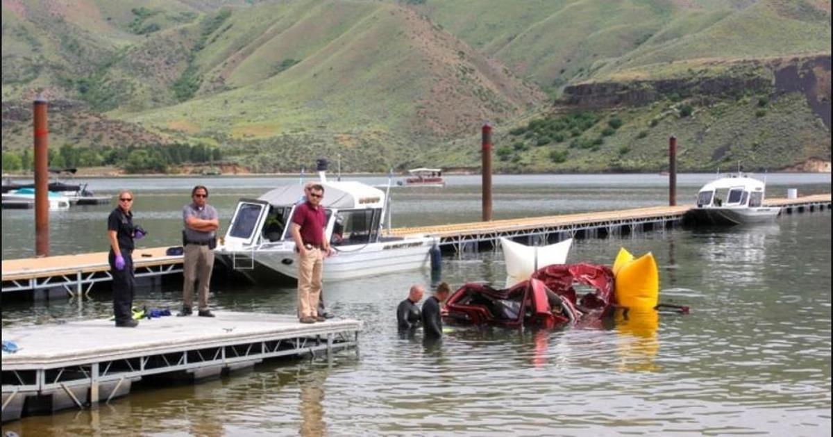 Witnesses said the Land Rover that went over a cliff and into Lucky Peak Reservoir in 2016 accelerated before going off the cliff. There were no skid marks or other signs of braking at the scene.