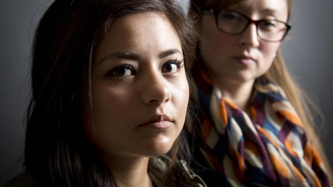 “We’re not going to just be another family with a victim’s story,” said Laura Diaz, right. At left is sister Judy.