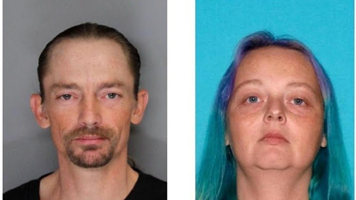 Jason “Travis” Simon, 37, of Caldwell, left, and Sarah Joy VanOcker-Dunn