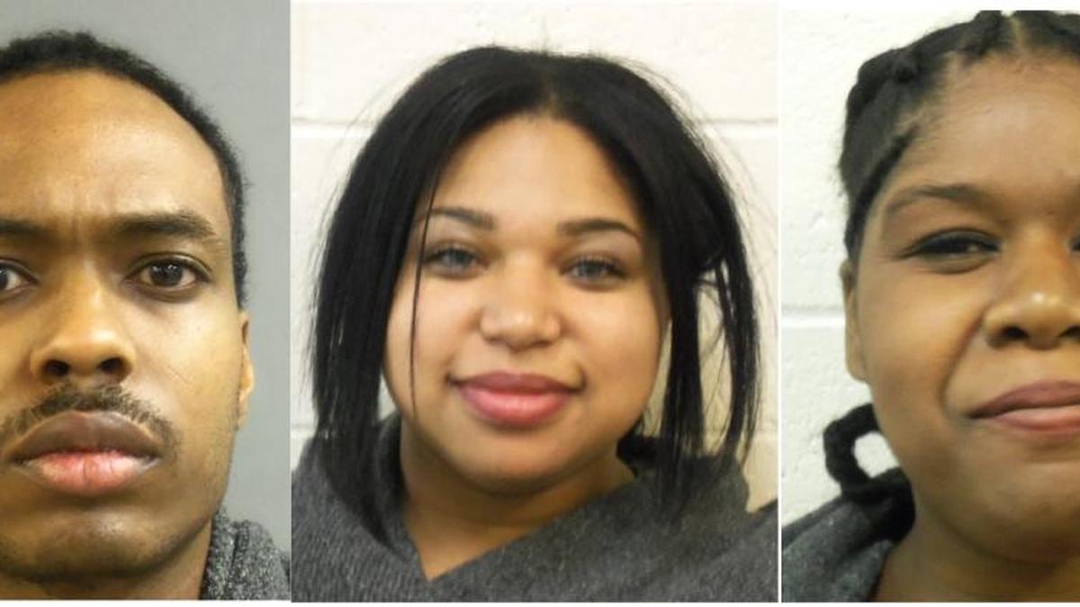 From left: Antonio Walker, Evelyn Young, Ravonne Williams. The three were arrested together during an undercover sex trafficking operation in Ontario, Ore. Young and Williams face misdemeanor prostitution charges; Walker faces felony compelling prostitution.