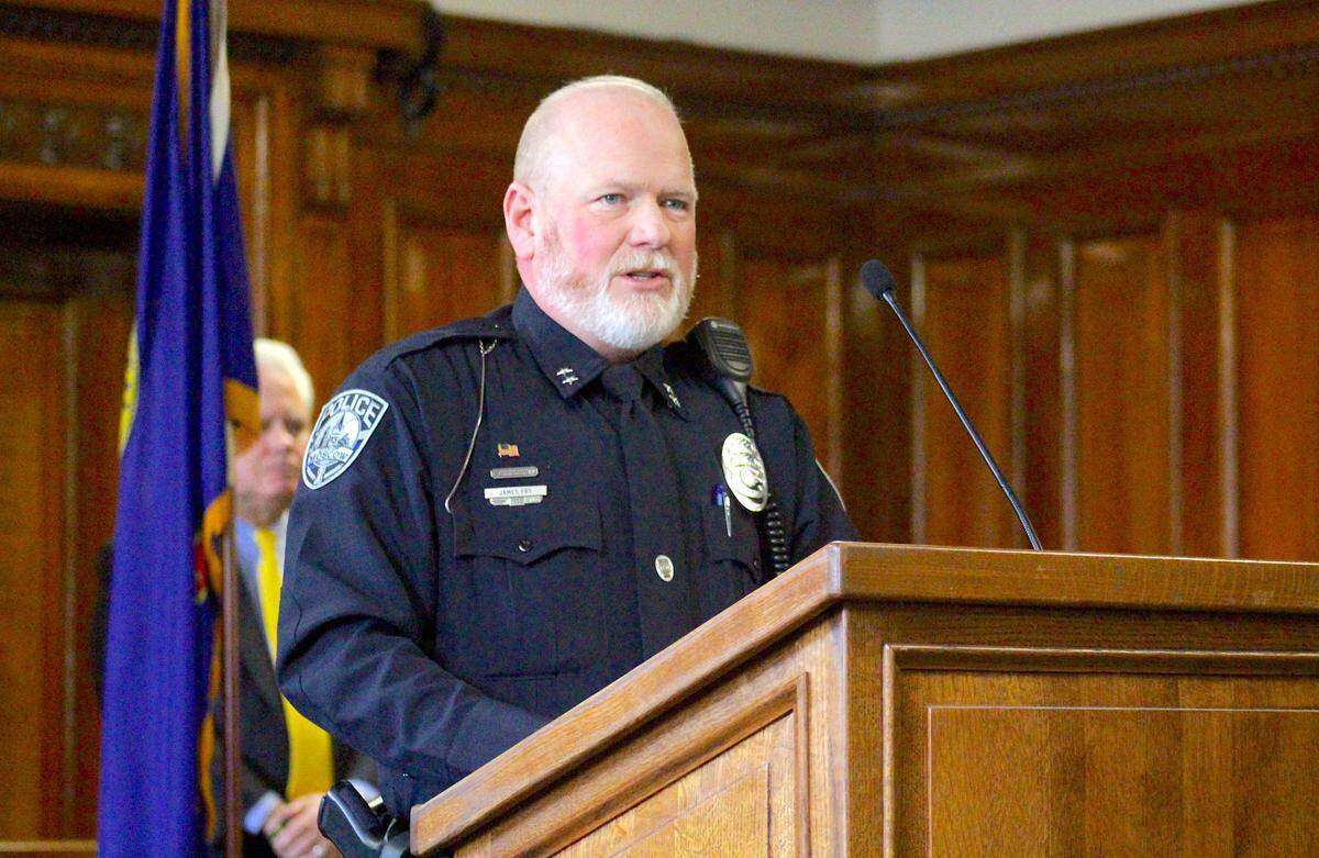James Fry, then the chief of the Moscow Police Department, announced the arrest of Bryan Kohberger in the University of Idaho student murder on Dec. 30, 2022.