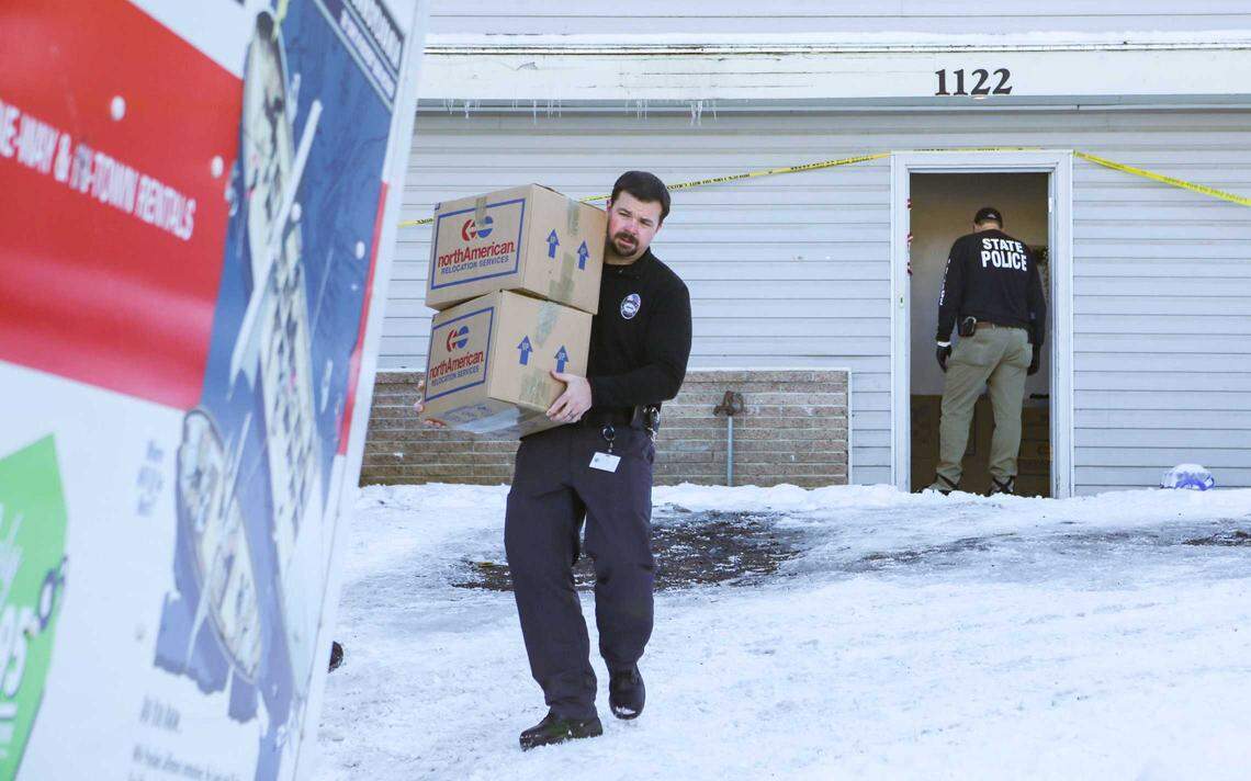 Moscow Police Capt. Anthony Dahlinger, now police chief, and other members of law enforcement on Dec. 7, 2022, packed and removed from the King Road house the personal belongings of four students who were killed. Police returned the items to the victims’ families. 