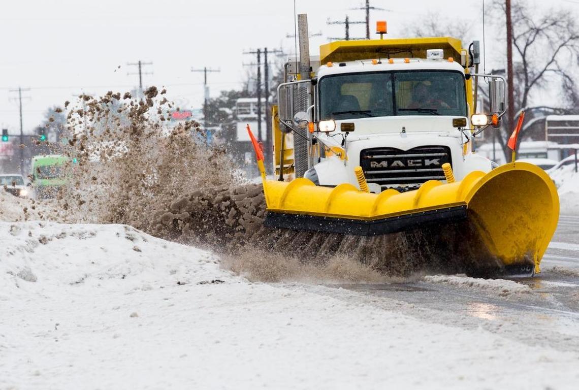 An Ada County Highway District snow plow in 2017. Our salary database shows how much employees of the road agency make.