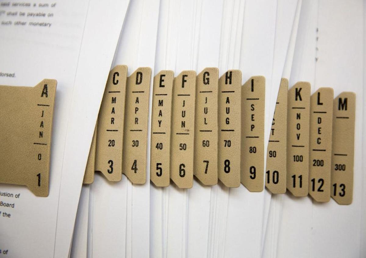 Teacher contracts wait to be signed June 14 in Twin Falls.