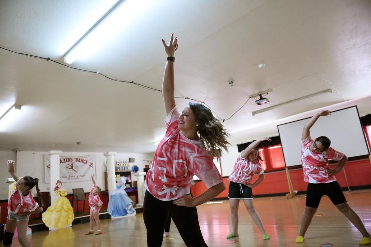 Dance instructor Jazlyn Nielsen leads a class June 23. Born and raised in Twin Falls, Nielsen will be a first-year teacher of music at Pillar Falls Elementary School this fall.