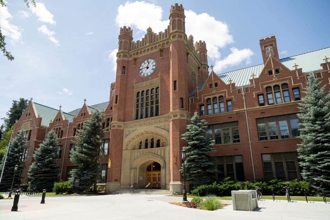 The University of Idaho’s Administration Building on its Moscow campus, seen here June 28, 2023.