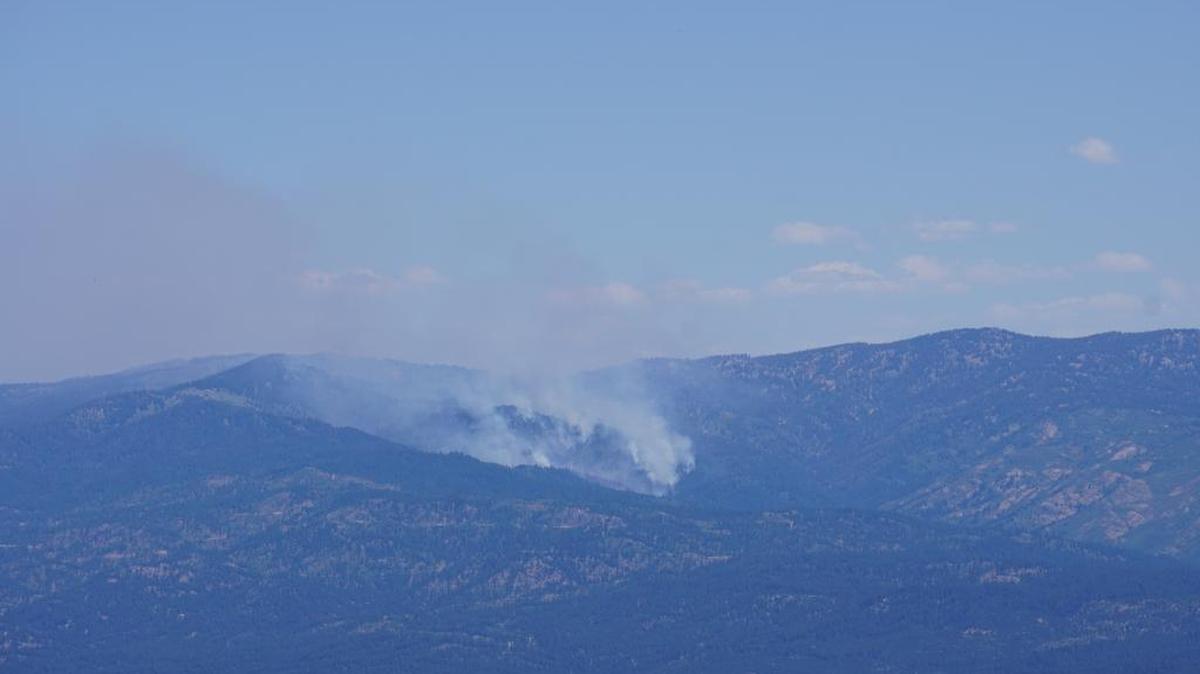 The fires as seen from Bogus Basin Tuesday afternoon.
