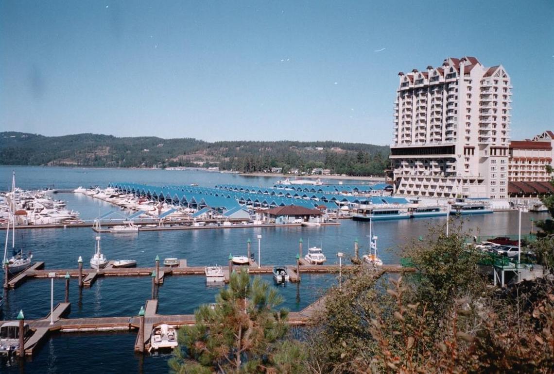 The luxurious Coeur d’Alene Resort rises from the shoreline, offering guests and diners views of the lake’s deep blue water.