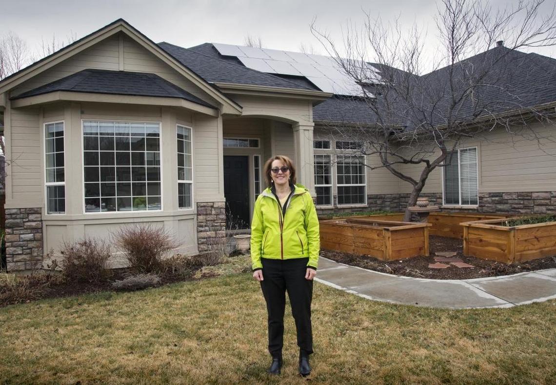 Lisa Hecht placed solar panels on the roof of her East Boise home after costs dropped significantly in just a two-year period. She now generates power that can be banked on Idaho Power's grid. She recently addressed the Idaho Public Utilities Commission about Idaho Power's proposal to put people like her in a separate rate class.
