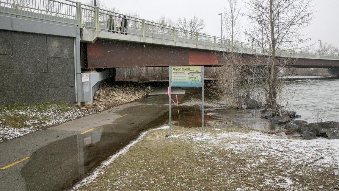 The high flows in the Boise River had already caused minor flooding of the Greenbelt at ParkCenter Bridge in southeast Boise Thursday.