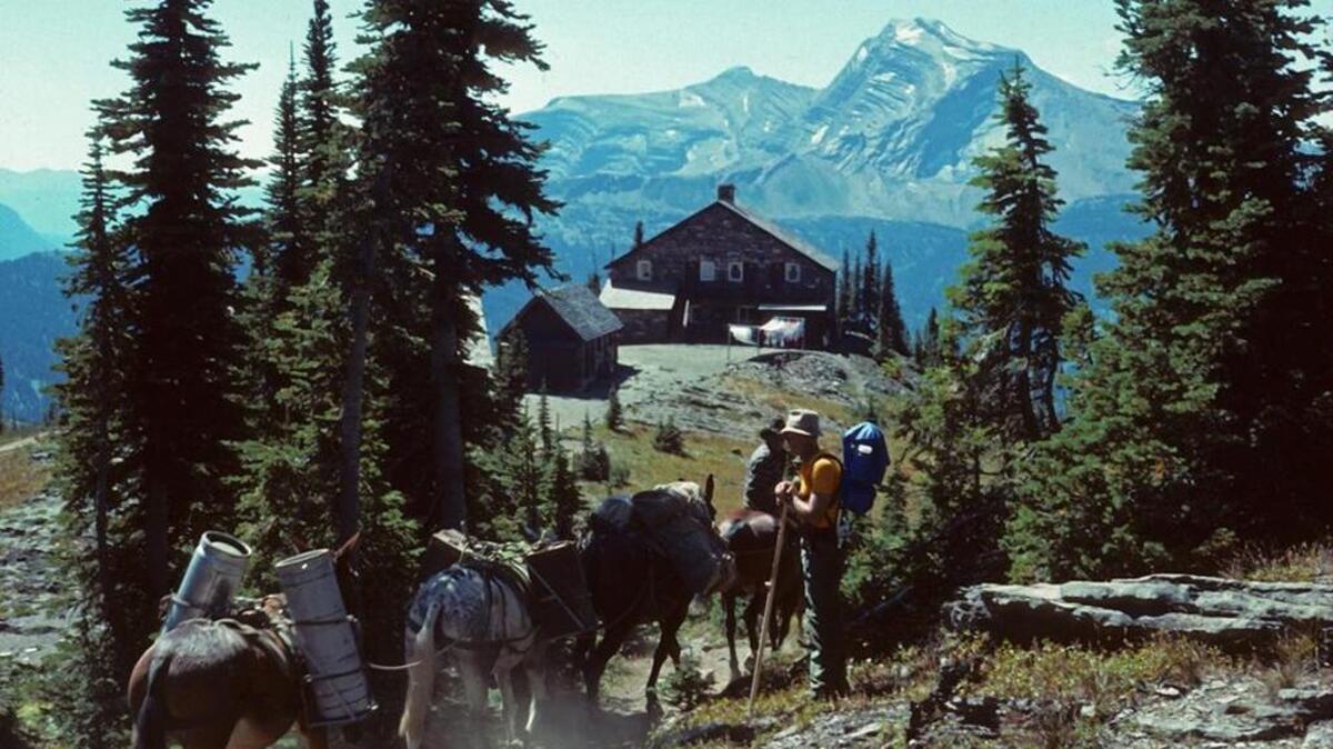 Granite Park Chalet in Glacier National Park, as seen in the 1980s.
