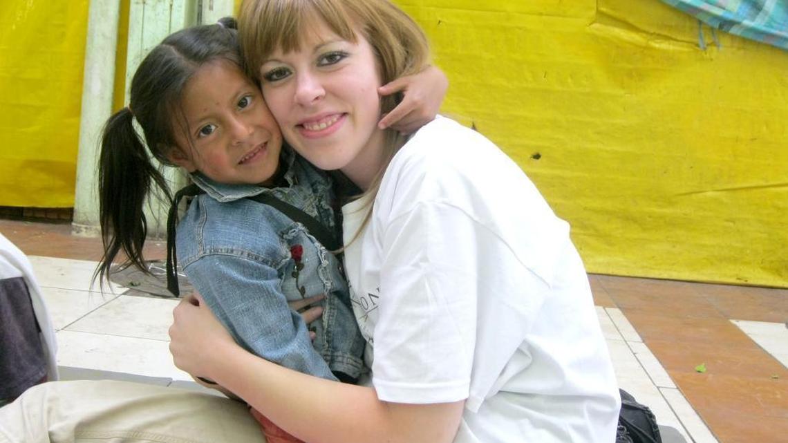 Amanda Byrd on a humanitarian trip to Ecuador. Byrd routinely volunteers at orphanages and builds homes for under-served communities.