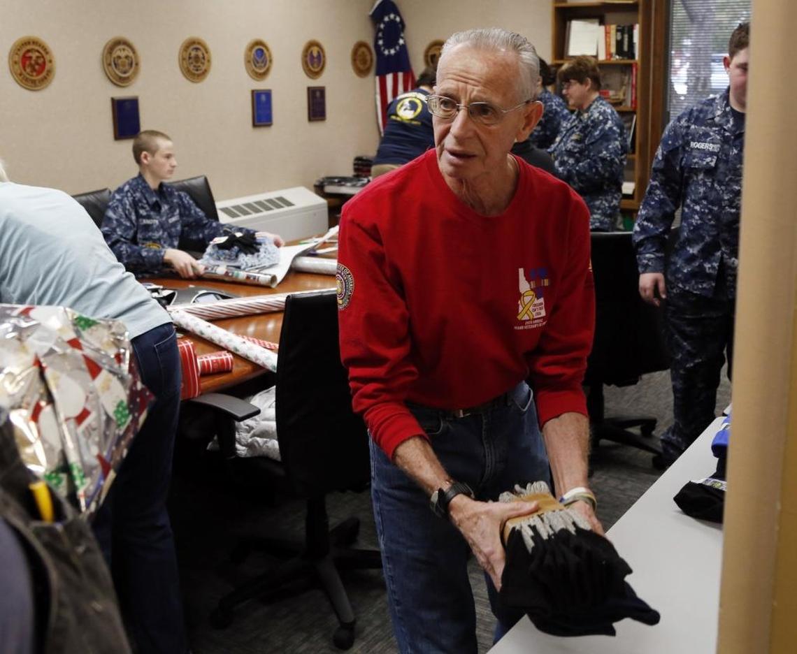 Despite officially retiring as volunteer coordinator of the Idaho State Veterans Home in August, Phil Hawkins still serves veterans as a volunteer at the home, organizing an annual clothing drive for homeless vets for Christmas that provides them with necessities such as warm socks, underwear, hats and gloves.