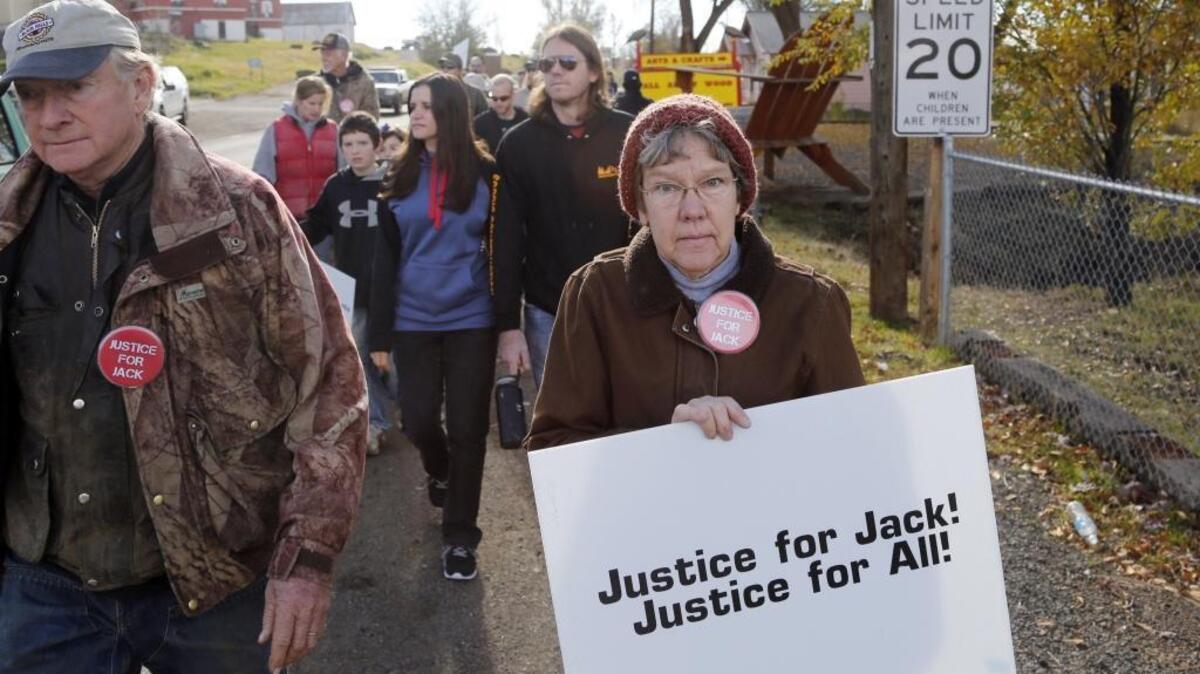 Johanna Nielsen marches with supporters of the Yantis family from Council Elementary School to the Adams County Courthouse in Council on Nov. 14, in protest of the shooting of Jack Yantis by sheriff’s deputies. Yantis, 62, died on U.S. 95 in front of his Adams County ranch on Nov. 1, after an encounter with police. Idaho State Police investigators say Yantis was called to the scene to shoot his bull, which had been struck by a car. “Your heart just bleeds for the family ... and also for the families of the officers who did this,” Nielsen said.