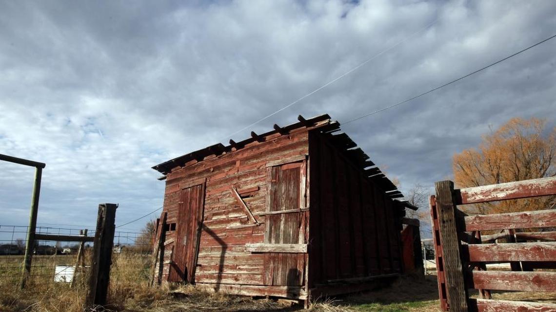 An old barn on the 20-acre Spaulding Ranch off of Cole Road.