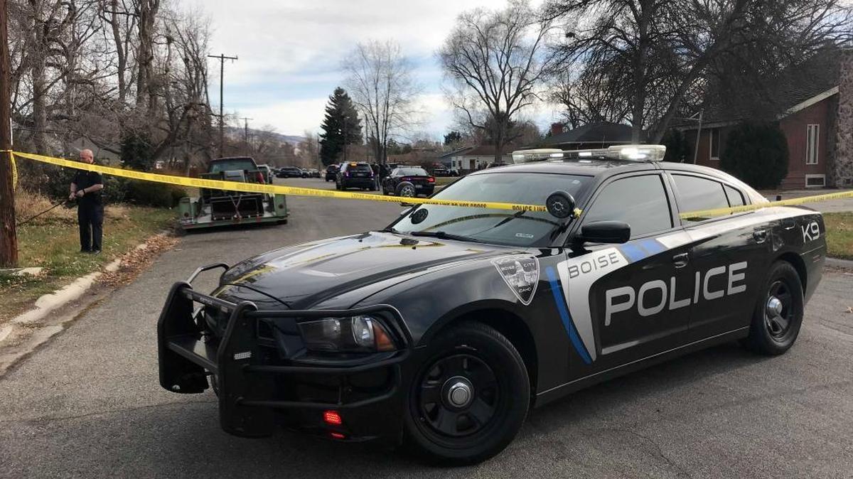 Police presence was heavy around 11 a.m. on Palouse Street, the scene of a shooting on the Boise Bench.