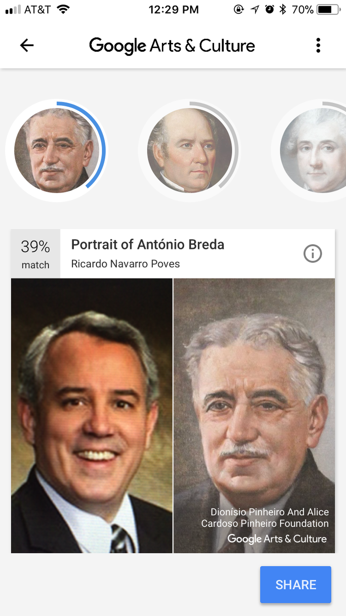 Boise Mayor Dave Bieter matched with Ricardo Navarro Poves’ “Portrait of Antonio Breda.”