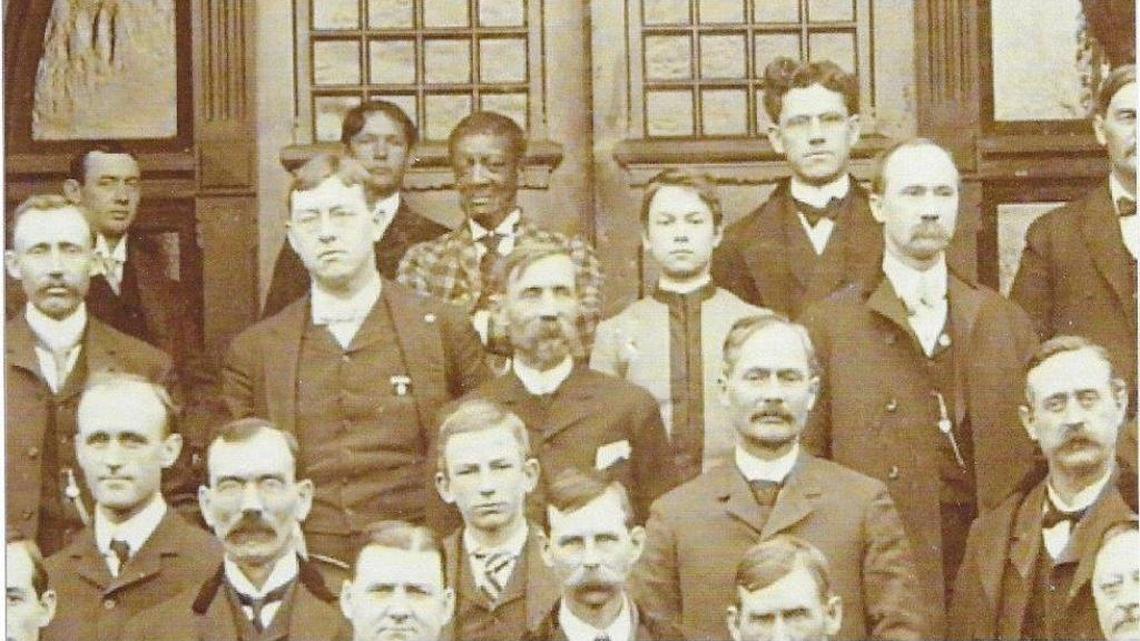 John West with legislators he served with in 1901.