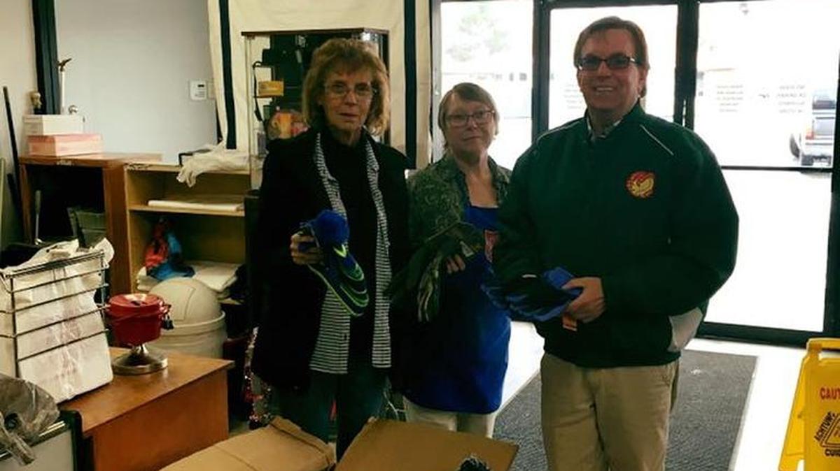 Boise Hawks’ General Manager Bob Flannery dropped off more than 800 pairs of winter gloves last year.