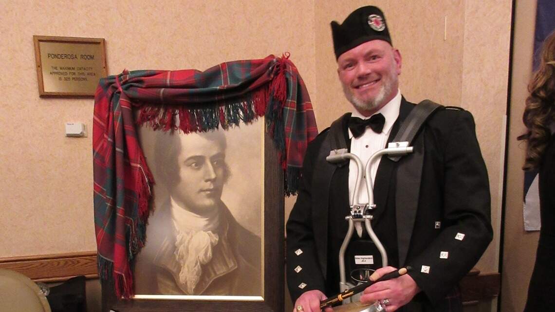 Celebrate Robert Burns and his contribution to Scottish culture with singing, piping and food
